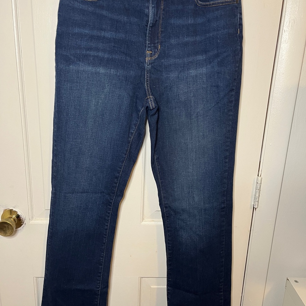 L.L. Bean Women's Straight Leg Jeans - Dark Blue